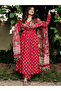 Red Viscose Cotton Salwar Kameez Dupatta - ALV2012-Red-Size-M-38-Inches - 3