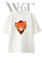 Zenitsu Agatsuma Design Printed Unisex White Oversize T-Shirt