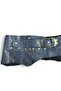 Women's Navy Blue Crocodile Patterned Leather Belt - Brume Handmade Belt - 2