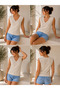 Women's V-Neck Zero Sleeves (Ovv-29) - 3
