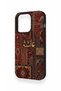iPhone 14 Pro Compatible Vintage Carpet Pattern Silicone Case - 4