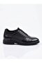 Men's Black Daily Classic Shoes Inner and Outer Genuine Leather Orthopedic Light Sole 2147