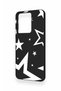 Vivo Y35 Compatible Black Mega Star Patterned Silicone Case - 4