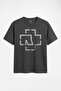 Regular Unisex Rammstein Till Lindemann Metal Rock Music Logo Anthracite Melange T-Shirt