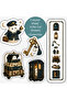 8 Pieces Cute Ghost Night Train Collection Sticker Set, Soft Halloween Sticker Set, Kawaii Halloween Planner Sticker Set, Cute Halloween Sticker Set - 5