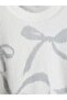 Lcw Kids Ecru Bow Patterned Girls' Knitwear Sweater - 3