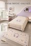 Premium Uyum 2-Piece Set – 165X220 cm Sponge Supported Ultrasonic Cut Single Bedspread + 120X180 cm Non-Slip Base Carpet - 2