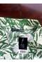 Vibrant Green Botanical Leaf Print Elastic Waist Shorts - 8