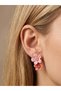 Pink Flower Earrings – Minimal Floral Pattern Color Women's Earrings |   Daily Stylish Vintage Spring Earrings
