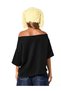 Women's I Am Young Printed Boat Neck Off Shoulder 100% Cotton T-Shirt - 2