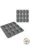 Silicone Sea Shell Cake Mold 12-Cavity Madlen Cookie Mold Platinum Silicone 24.5 cm - 6