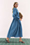Muslin Dress Blue - 5