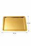 Luxury Gold Rectangular Presentation Tray 49X37 cm - Stainless Steel Large Size Tea Coffee Serving Tray - 2