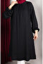 Bürümcük Fabric Raglan Sleeve Long Tunic 0902-03 Black - 4
