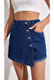 Denim Blue - Tasseled Denim Shorts