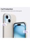 iPhone 15 Liquid Silicone Case - Slim Fit Soft Touch Protective Cover with Microfiber Lining & Camera Protection - 4