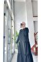 Ruffled Skuba Dress - Black - 4