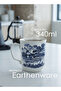 Earthenware Classic Blue Windmill Pattern Mug, 340ml, White | Premium Coffee & Tea Mug - 2