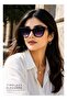 Celeste Women's Fashion Sunglasses | Gloss Black Frame with Purple Gradient UV400 Lenses - 6