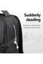 Golden Wolf Slim Laptop Backpack Water Resistant Daypack with Headphone Jack for Business Casual Travel College for Men Women, GB00433, Black - 5