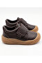 Genuine Leather Orthopedic Flexible Sole Children's Shoes with Velcro - Brown