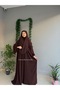 فستان بنفسجي وبلوزة قصيرة - طقم من قطعتين - 7