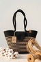 Straw Beach Bag Handmade Bohemian Summer Shoulder Bag for Women - 4