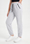 Girl's Pocket Piping Detailed Elastic Cuffed Straight Unprinted Sweatpants - 2