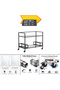2 Tier Serving Trolley with Clear Glass Shelves, Welded Metal Frame Bar Cart with Lockable Wheels - 3