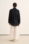 Women's Cotton Ruffle Shirt Black - 4