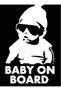 Baby on Board Vehicle, Car, Auto, Motorcycle, Helmet, Laptop, Glass Sticker 15X9 cm