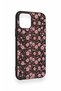 iPhone 11 Pro Compatible Mini Pink Flower Pattern Silicone Case - 4