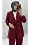 Diana Jacket Set Burgundy - 3