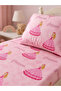 Rainbow Cloud and Heart Patterned Single Fitted Sheet Set 100X200 cm – 1 Pillowcase - 2
