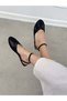 Black Lace (Gloria) Women's Ballerinas with Ankle Tie - 3