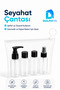 4-Piece Travel Bottle Set with Transparent Bag and Pump Spray Cosmetic Container