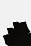 Kids Boy 3 Pairs Brand Logo Ankle Socks, Black - 2