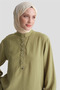 Sea Shell Detailed Suit in Oil Green - 6