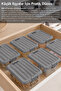 3-Piece Elora Storage Box - 800ml Lockable Lid Jewelry Makeup Organizer Closet Organizer Gray - 2
