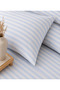 Double Hotel Type 83 Thread Cotton Satin Lilac Duvet Cover Set with Elastic 160cm - 4