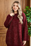 Simli Triko Tunik R4498 Bordo - 3