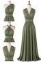 Women's Sleeveless Flared Skirt Dress with Different Tie Collar Long Blue Evening Dress - 3