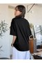 Women's Black Raw 1971 Printed Oversize T-Shirt - 2