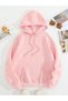 Women's Pink Hooded Hoodie Sweatshirt