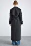 Water Repellent Trench Coat with Patch and Stitch Detail Black 6879 - 7
