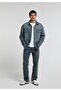 Relaxed Straight Fit Men's Mid Indigo Denim Jean Pants