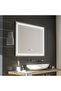 LED Mirror Rectangular, 100x75cm, Verite MotionGlow Marcello, Defogging System, Clock & Thermometer, - 5