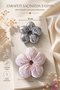 Light Blue Daisy Puff Scrunchie Elastic Hair Tie 10 cm - Fluffy Elastic Bagel Hair Bun Hair Tie - 3