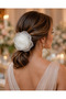 Handmade Fabric Flower Hair Clip – Stylish Bun Accessory, Special Occasion and Event Hair Accessory