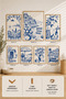 7-Frame View of the Mediterranean |   Lemon |   Olive |   Modern |   Italian & Mediterranean Style |   Living Room, Office, Kitchen and Study Room Wall Decor